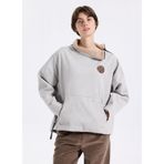 Discovery Expedition D5WL-SWT3589 Dik Yaka Relaxed Düz Sweatshırt, L, 5003277040, Bej, kadın