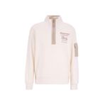 Discovery Expedition D5WM-SWT3830 Dik Yaka Relaxed Baskılı Sweatshirt, XL, 5003276332, Krem, erkek