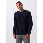 Discovery Expedition D5WM-SWT3872 Bisiklet Yaka Relaxed Baskılı Sweatshırt, S, 5003276433, Lacivert, erkek