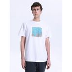 Discovery Expedition D6SM-TST3722 Beyaz Bisiklet Yaka Relaxed Baskılı Erkek T-Shirt