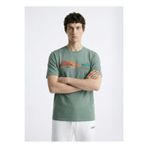 Discovery Expedition D6SM-TST3771 Yeşil Bisiklet Yaka Relaxed Baskılı Erkek T-Shirt