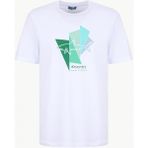 Discovery Expedition D6SM-TST3781 Beyaz Bisiklet Yaka Relaxed Baskılı Erkek T-Shirt - XL