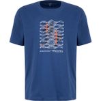Discovery Expedition D6SM-TST3788 Indigo Bisiklet Yaka Relaxed Baskılı Erkek T-Shirt - İndigo