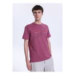 Discovery Expedition D6SM-TST3791 Koyu Pembe Bisiklet Relaxed Baskılı Erkek T-Shirt