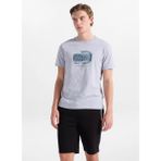Discovery Expedition D6SM-TST3798 Gri Bisiklet Relaxed Baskılı Erkek T-Shirt