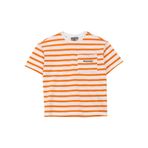 Discovery Expedition Erkek Çocuk Bisiklet Yaka Oversize Çizgili T-Shirt, 5-6 Yaş, 5003107116, Turuncu, Erkek Çocuk