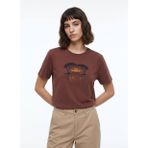 Discovery Expedition Kahverengi Unisex Bisiklet Yaka Baskılı T-Shirt D6SU-TST3100