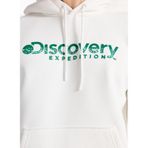 Discovery Expedition Kapüşon Yaka Relaxed Baskılı Sweatshirt, L, 5003277554, Beyaz, erkek