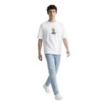 Discovery Expedition Kırık Beyaz Bisiklet Yaka Relaxed Fit Baskılı T-Shirt, L, 5003227059, Kırık Beyaz, Erkek