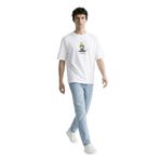 Discovery Expedition Kırık Beyaz Bisiklet Yaka Relaxed Fit Baskılı T-Shirt, S, 5003227059, Kırık Beyaz, Erkek