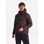 Discovery Expedition Koyu Mürdüm Erkek Kapüşon Relaxed Baskılı Mont D4WM-MNT3316