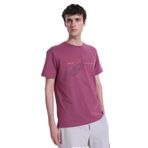 Discovery Expedition Koyu Pembe Bisiklet Yaka Relaxed Baskılı T-Shirt, S, 5003329835, Koyu Pembe, Erkek