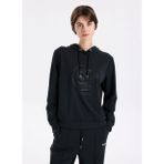 Discovery Expedition Siyah Kadın Kapüşonlu Relaxed Baskılı Sweatshirt D5WL-SWT3614