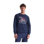 DISCOVERY Expedition Sweatshirt Bisiklet Yaka Relaxed Fit Baskılı, M, D5WM-SWT3799, Lacivert, erkek
