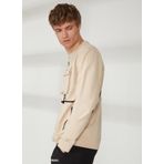 Discovery OMARA Expedition Bisiklet Yaka Bej Erkek Sweatshirt
