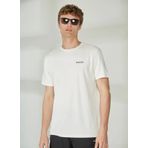 Discovery PERTA Expedition Bisiklet Yaka Baskılı Kırık Beyaz Erkek T-Shirt