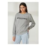 Discovery W-ENERGY Expedition Bisiklet Yaka Gri Melanj Kadın Sweatshirt