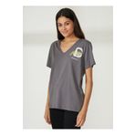 Discovery W-MERCAN Expedition V Yaka Baskılı Antrasit Kadın T-Shirt