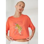 Discovery W-ROTA Expedition Bisiklet Yaka Baskılı Turuncu Kadın T-Shirt