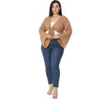 Disentis Modest Büyük Beden Ispanyol Kollu Önden Bağlamalı Camel Bolero - 54