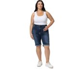 Disentis Modest Büyük Beden Paçası Katlamalı Beş Cepli Denim Lacivert Şort - 54