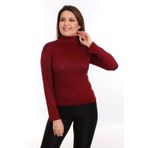 DISENTIS MODEST Büyük Beden Tam Balıkçı Viskon Boğazlı Bordo Body DSN21K1121AF