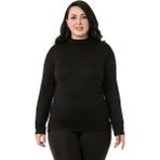 Disentis Modest Büyük Beden Yarım Balıkçı Uzun Kollu Viskon Siyah Body - 48