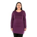 Disentis Modest Büyük Beden Yuvarlak Yaka Uzun Kollu Viskon Uzun Siyah Body - 46