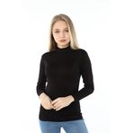 Disentis Modest Yarım Balıkçı Uzun Kollu Viskon Siyah Body - 40