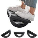 DISFAT Ergonomik Ayak Dayanağı, Çalışma Masasının Altında Sallanır, Ayak Masajı Ayak Ayaklı Ayaklık, Bacak Dolaşımını Destekler, Ofis ve Ev için Masaj Ayakları Standı (Siyah)