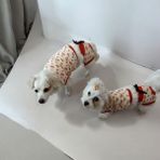 Dişi Köpek Regl Külodu ve Tshirt Takımı – Ayarlanabilir, Yıkanabilir, Hijyenik Köpek Külodu - Krem Rengi