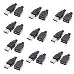 Dişi Usb-Erkek Usb Şarj Soketi Seti -10 Erkek Soket 10 Dişi Soket