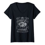 Disney 100 Mickey Mouse Steamboat Willie Poster Homage D100 V-Neck T-Shirt