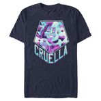 Disney 101 Dalmaçyalı Cruella Unisex Bisiklet Yaka T-Shirt Lacivert S