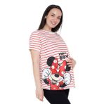 Disney baby Anne Hamile Tişört Bisiklet Yaka Kısa Kol - Beyaz Baskılı
