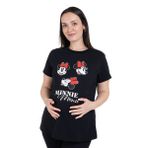 Disney baby Anne Hamile Tişört Bisiklet Yaka Kısa Kol - Siyah Baskılı