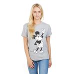 Disney Bayan Mickey Mouse Peace T-Shirt, Gri (Grey Heather Hgy), S