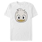 Disney Big and Tall Duck Tales Dewey Big Face Üst Kısa Kollu White Erkek T-shirt