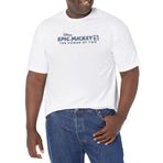 Disney Big and Tall Epic Mickey Power of Two Logolu Üst Kısa Kollu Beyaz Erkek T-shirt