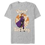 Disney Big & Tall Frozen Two Anna Doğum Günü Prenses Erkek Üst Kısa Kollu Tişört, Atletik Heather, 4XL Uzun