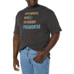 Disney Big & Tall Princesses List Pocahontas Erkek Üst Kısa Kollu Tişört, Charcoal Heather, 5XL Uzun