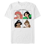 Disney Big & Tall Princesses Portrait Power Beyaz Erkek T-shirt