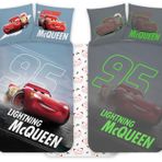 Disney Cars McQueen nevresim takımı, çocuk yatağı için, 100 x 140 cm ve yastık kılıfı 40 x 45 cm, çocuklar için gece parlayan nevresim takımı, erkek ve kız çocukları için çift taraflı nevresim takımı