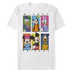 Disney Classic Mickey 6 Karakter Unisex Bisiklet Yaka T-Shirt Beyaz M