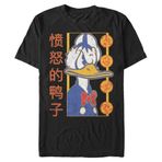 Disney Classic Mickey Kızgın Ördek Erkek Bisiklet Yaka T-Shirt Siyah S