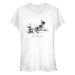 Disney Classics Bambi Arkadaşlık Kadın Bisiklet Yaka T-Shirt Beyaz M