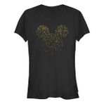 Disney Classics Mickey Konfeti Kadın Bisiklet Yaka T-Shirt Siyah S