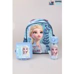 Disney DEKOMUS LİSANSLI ELSA FROZEN TEK BÖLMELİ KÜÇÜK BOY 32 CM ANAOKUL ÇANTASI,BESLENME KABI VE 500 ML TRI