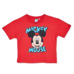Disney Erkek Bebek Lisans Tişört Baskılı Bisiklet Yaka Short Sleeve - Kırmızı