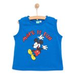 Disney Erkek Bebek Lisans Tişört Bisiklet Yaka Sleeveless - Mavi